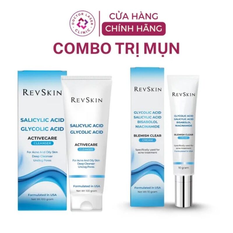 combo trị mụn viêm kiểm soát nhờn revskin