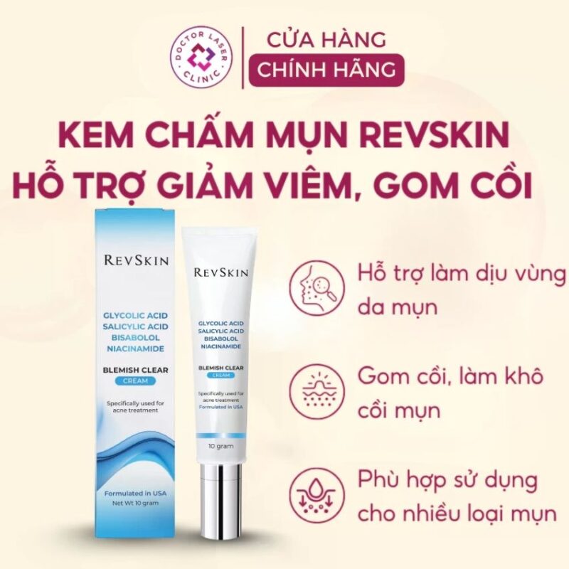 kem trị mụn viêm revskin acne cream 10g kem trị mụn viêm revskin acne cream 10g