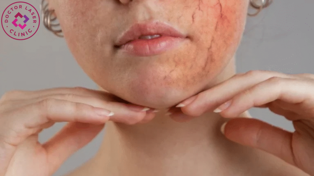 Da khô và bong tróc sau liệu trình IPL.