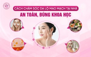 Chăm sóc da lộ mao mạch tại nhà an toàn