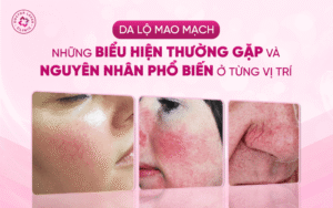 Các vị trí da mặt thường bị giãn mao mạch và nguyên nhân phổ biến