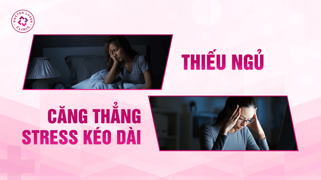 Mất ngủ căng thẳng khiến da yếu và tăng nguy cơ giãn mao mạch