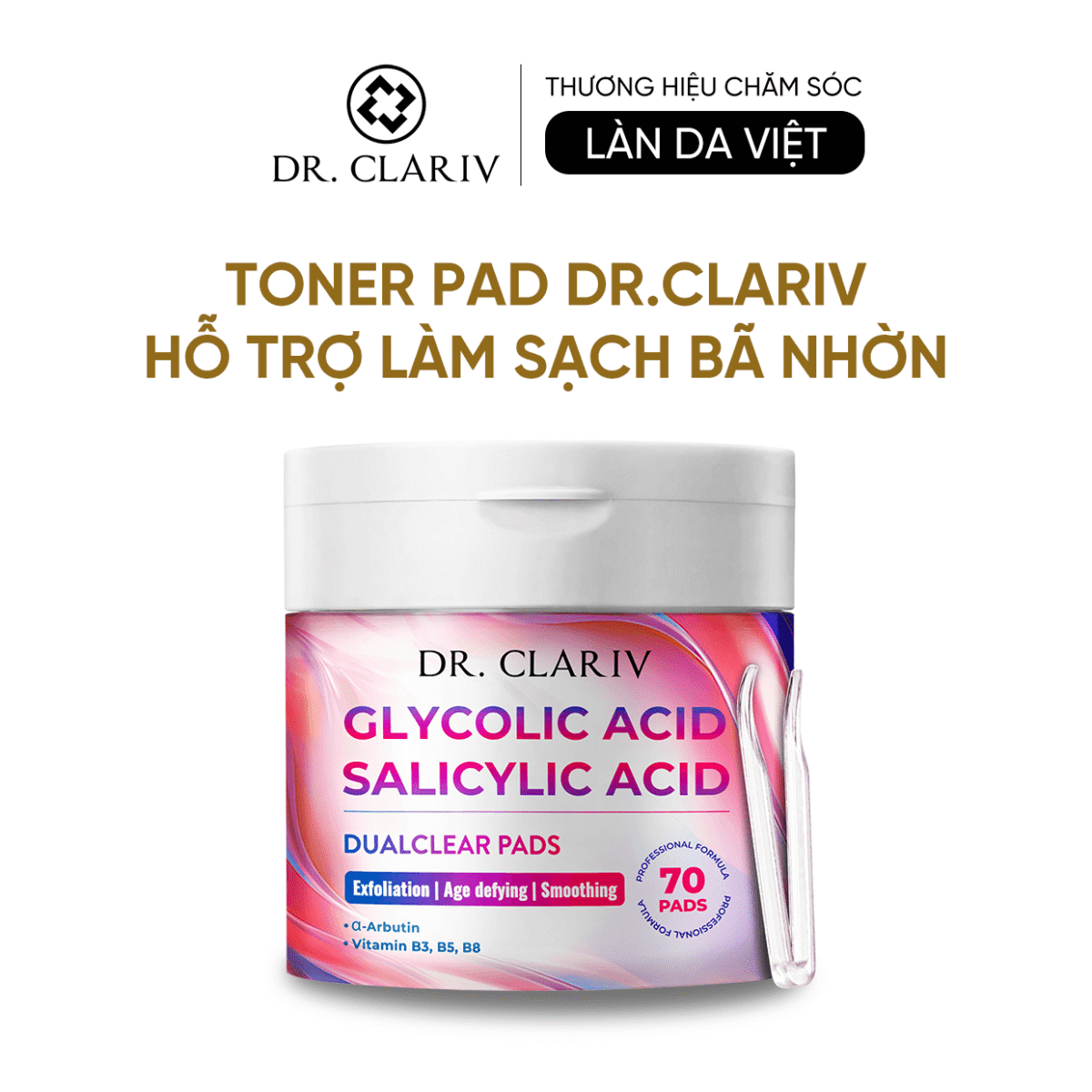 Toner Pads tẩy tế bào chết, làm sạch bã nhờn, làm đều màu da