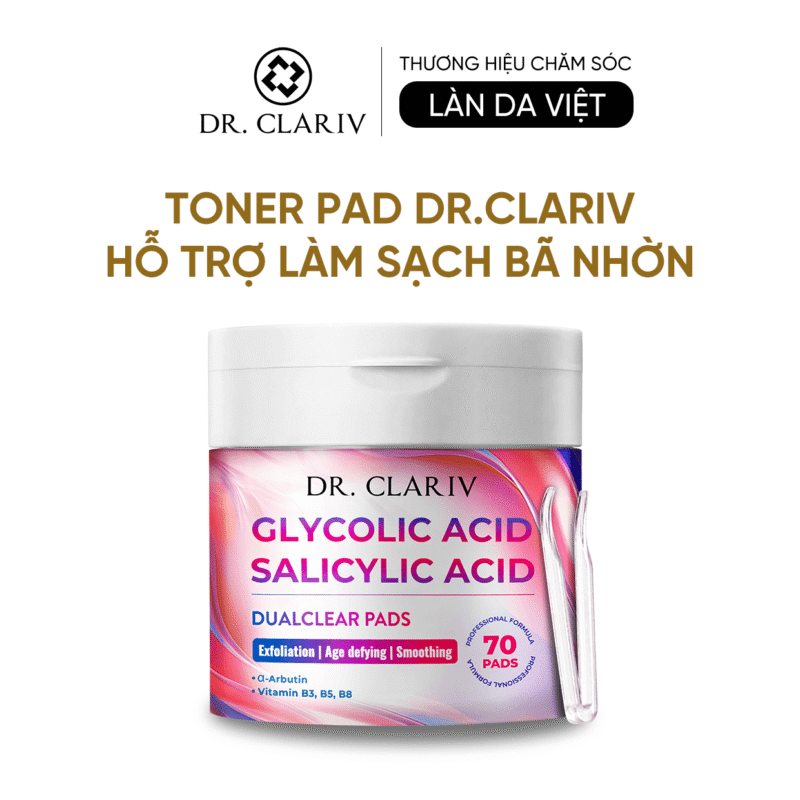 Toner Pads tẩy tế bào chết, làm sạch bã nhờn, làm đều màu da
