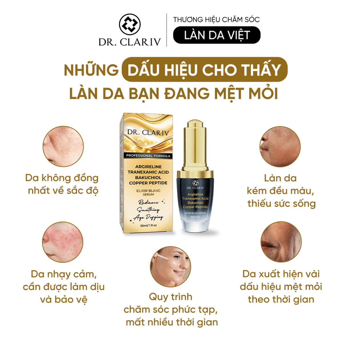 dấu hiệu cần dùng serum trẻ hoá da elixir blanc