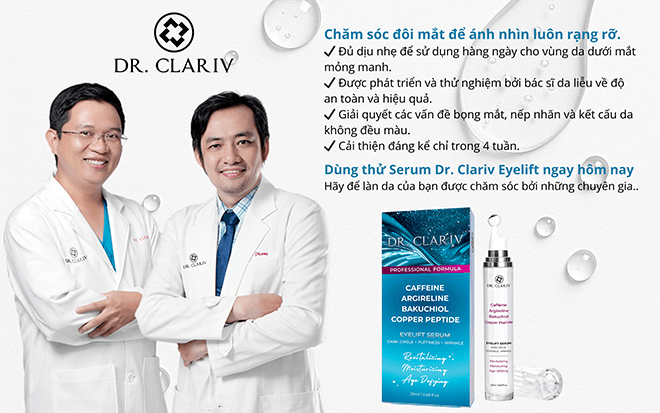 đội ngũ bác sĩ serum dưỡng mắt drclariv