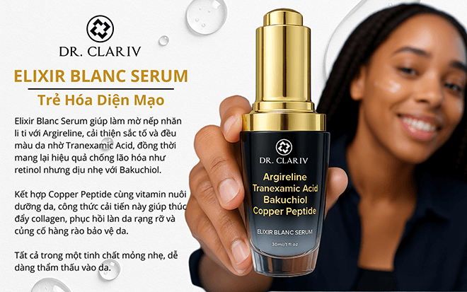giới thiệu serum trẻ hoá da elixir blanc