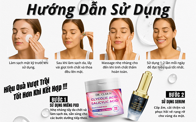 hướng dẫn sử dụng serum trẻ hoá da elixir blanc