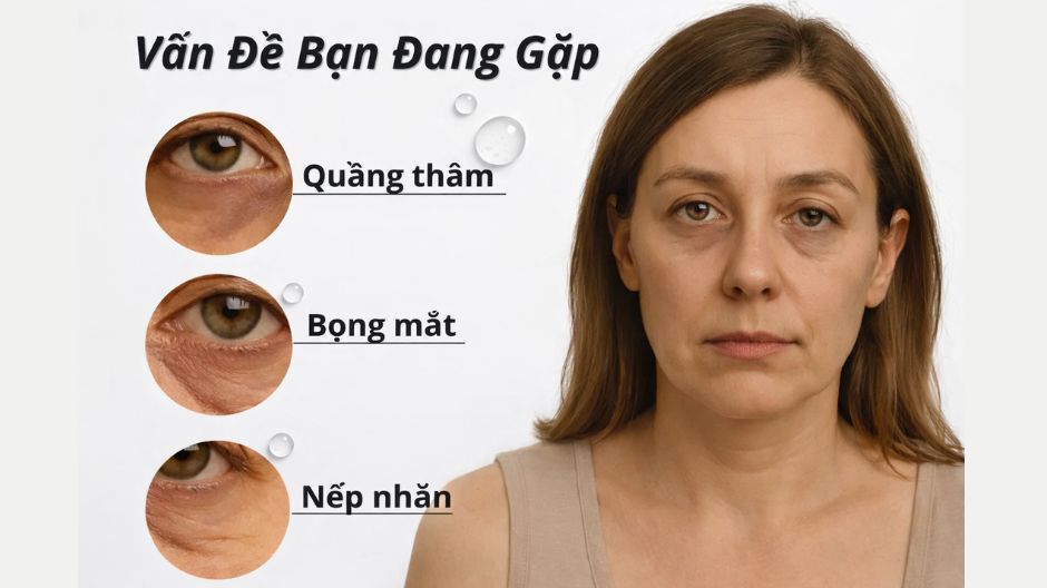 vấn đề cần sử dụng serum trị thâm mắt dr clariv