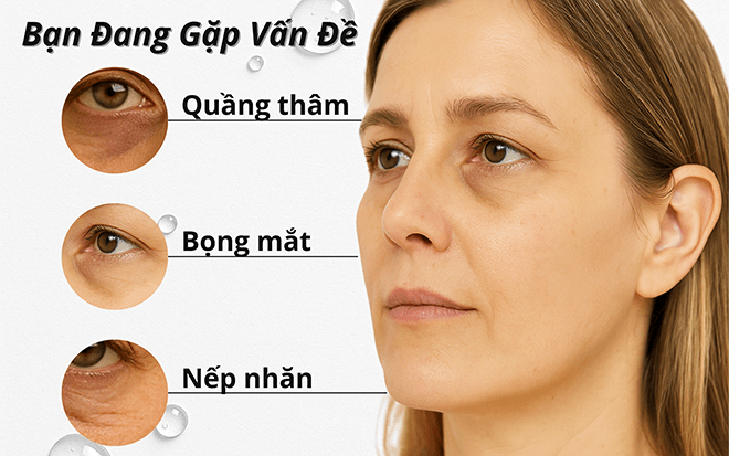 vấn đề gặp phải serum dưỡng mắt drclariv