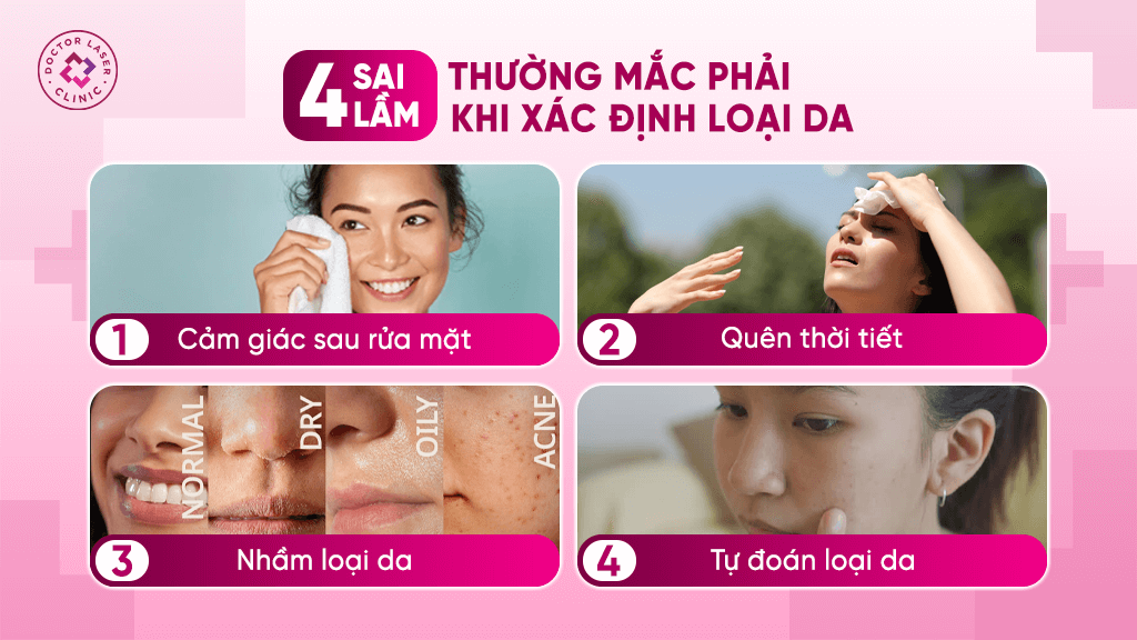4 sai lầm thường gặp khi xác định loại da mặt