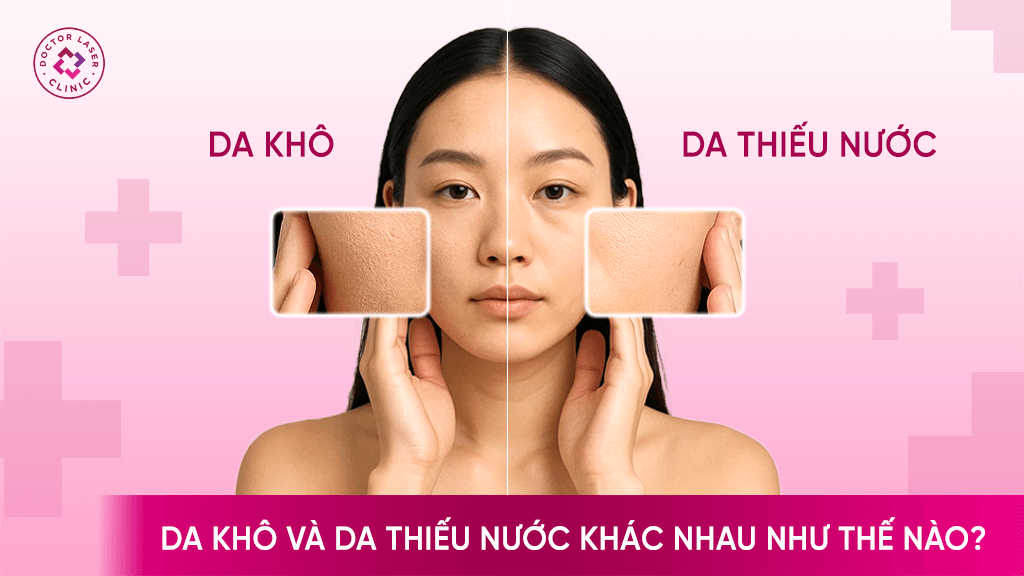 Da khô khác gì da thiếu nước