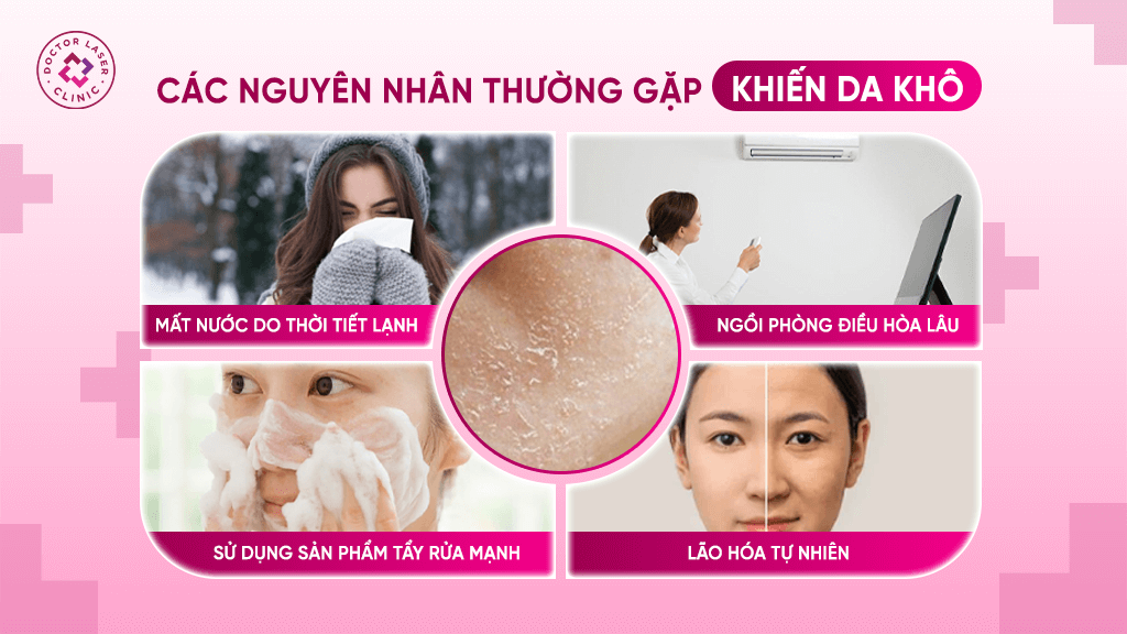 Nguyên nhân da khô và cách nhận biết