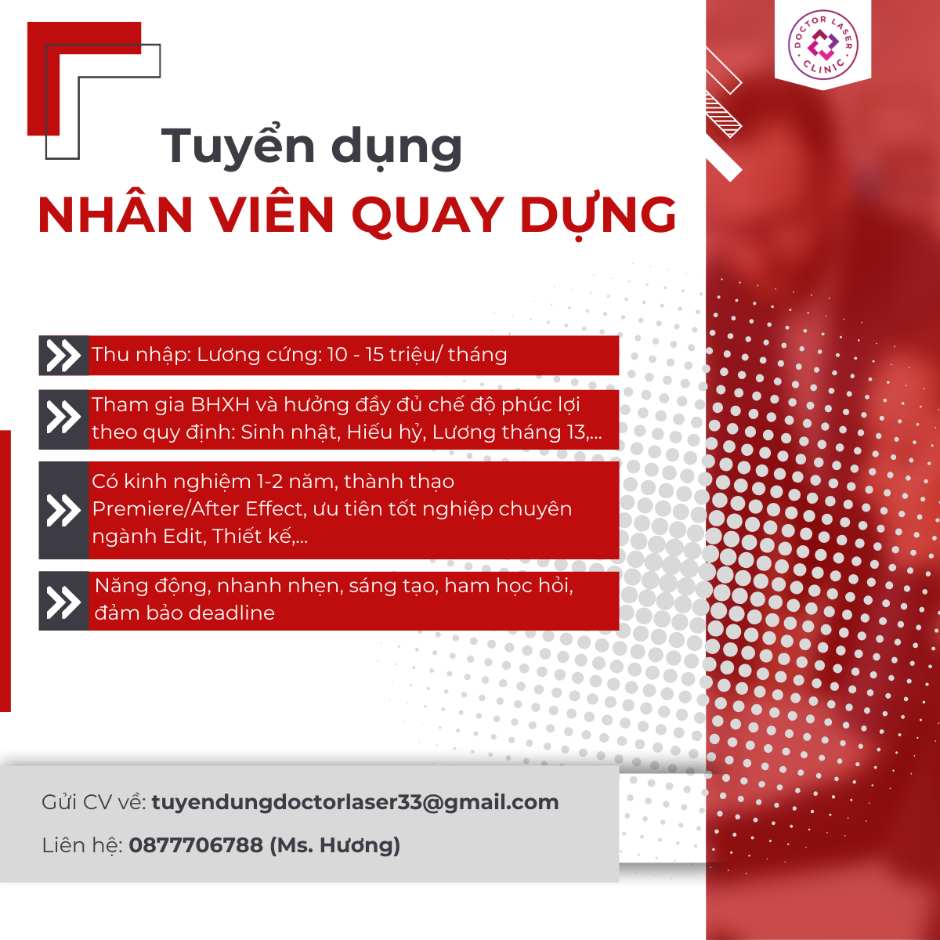 thông tin tuyển dụng nhân viên quay dựng video