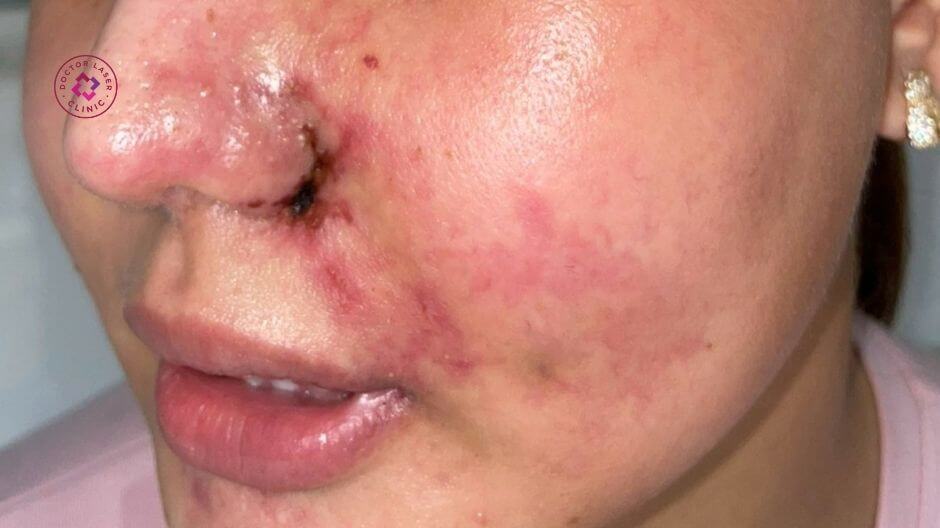 biến chứng hoại tử sau tiêm filler tắc mạch