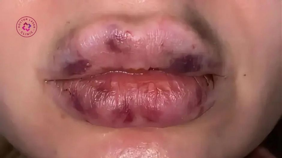 dấu hiệu hoại tử sau tiêm filler môi