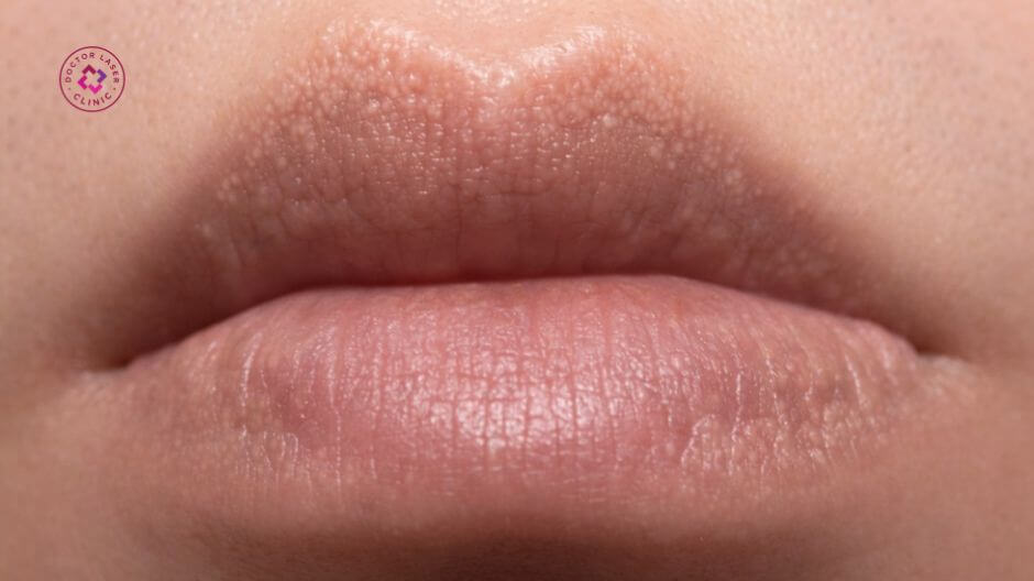 hạt fordyce trên môi sau tiêm filler