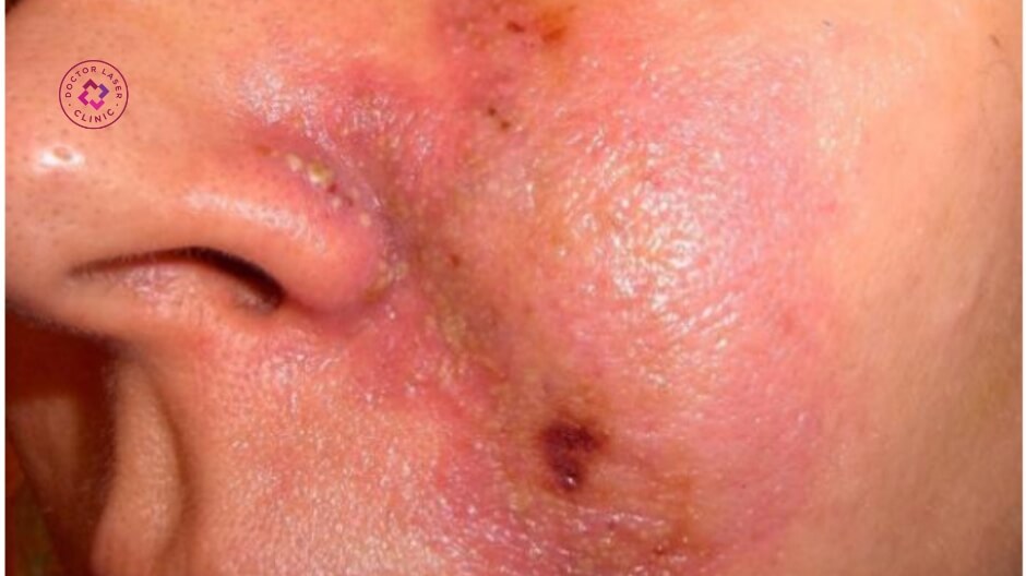 hoại tử filler vùng má dấu hiệu nhận biết