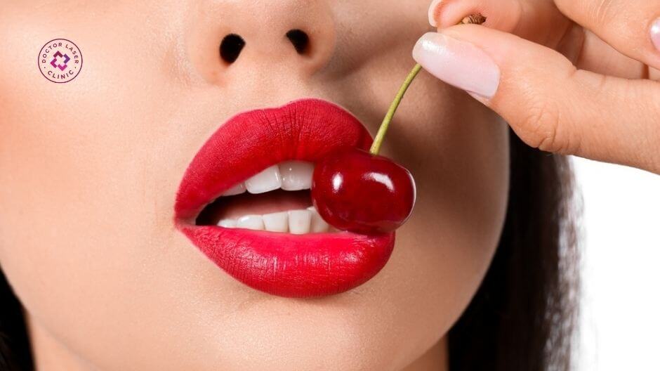 môi cherry mọng nước