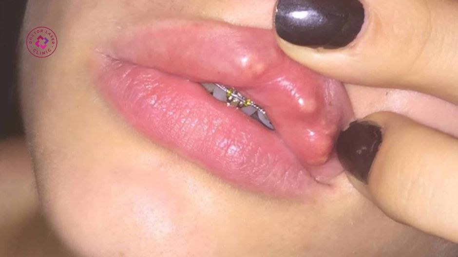 nốt sần cục cứng u hạt filler