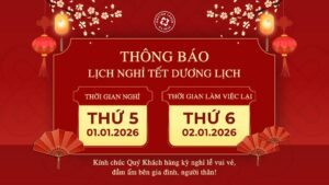 thông báo lịch nghỉ tết dương lịch doctor laser 2026