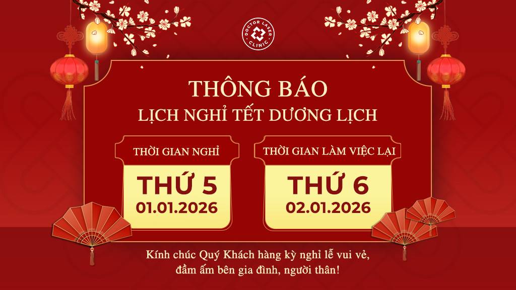 thông báo lịch nghỉ tết dương lịch doctor laser 2026