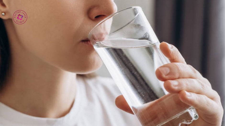 uống đủ nước giúp phục hồi da