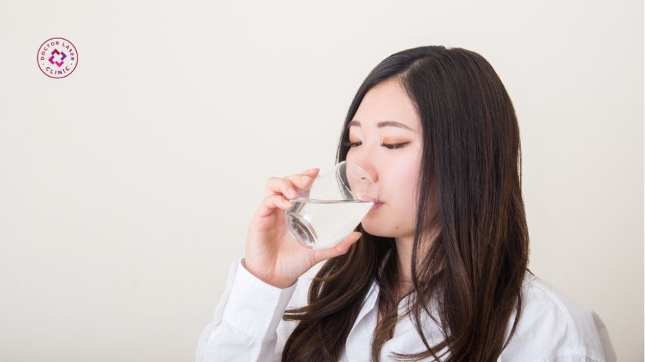 uống đủ nước sau tiêm filler rãnh cười