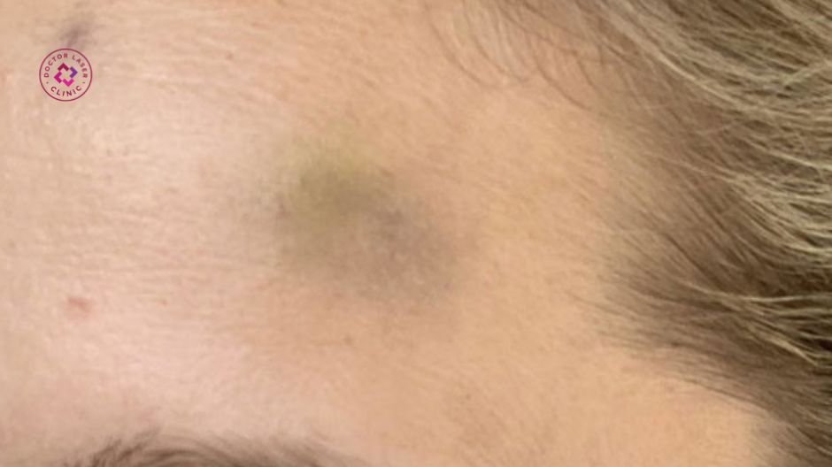 bầm tím sau căng da mặt bằng chỉ