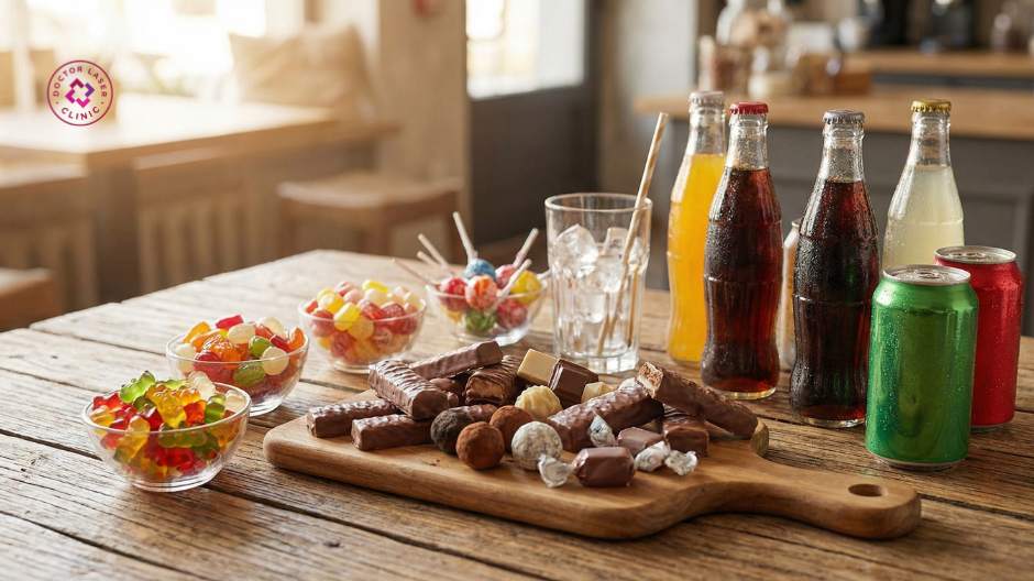 bánh kẹo ngọt chocolate nước ngọt có gas