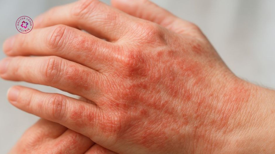 da chàm cần thận trọng khi dùng tretinoin