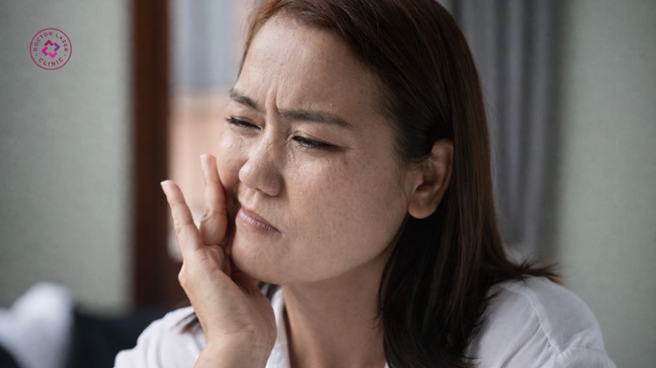 đơ mặt cười lệch sau tiêm botox gọn hàm