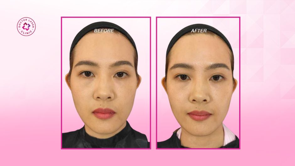 kết quả sau tiêm filler thái dương