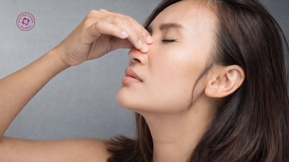 không chạm xoa bóp mũi sau tiêm tan filler