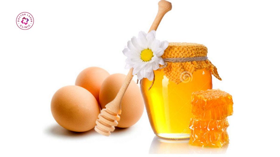 mật ong và trứng hỗ trợ chăm sóc da sẹo rỗ