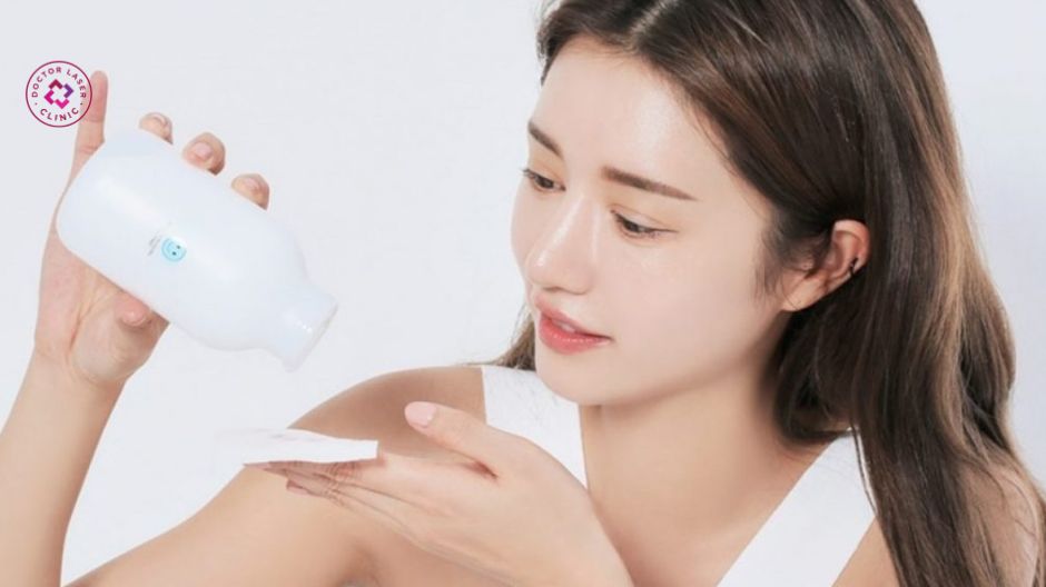 rửa mặt bằng nước muối sinh lý chăm sóc da