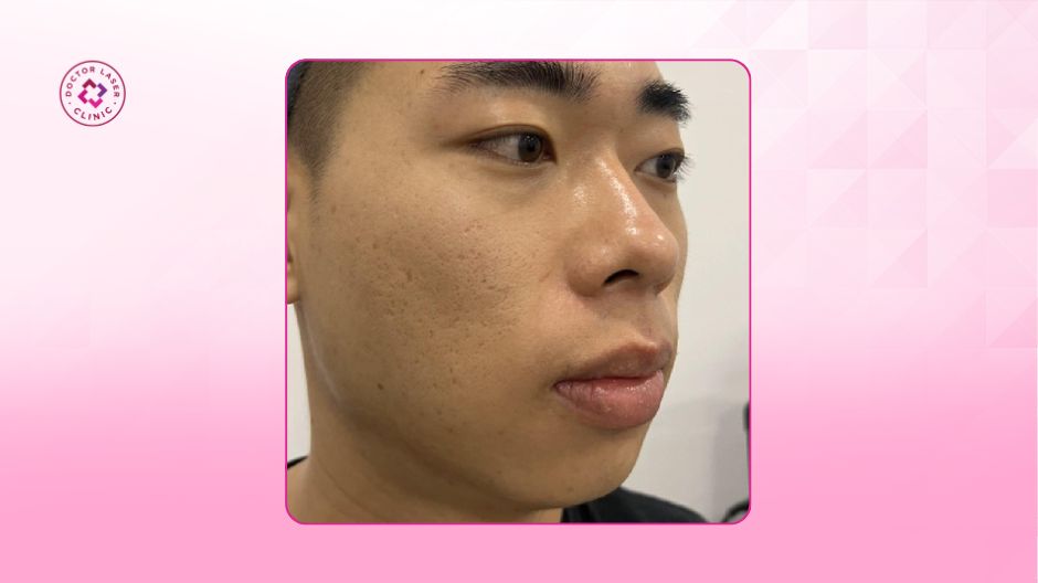 sẹo lõm sau mụn năm 30 tuổi trước khi điều trị