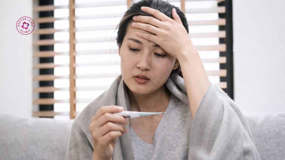 sốt nhẹ sau tiêm botox gọn hàm