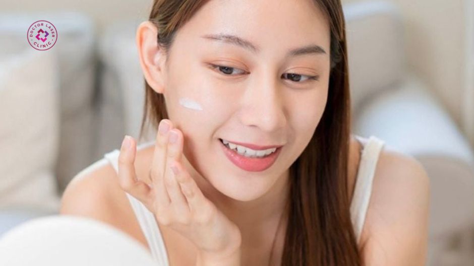 sử dụng kem chống nắng sau prp