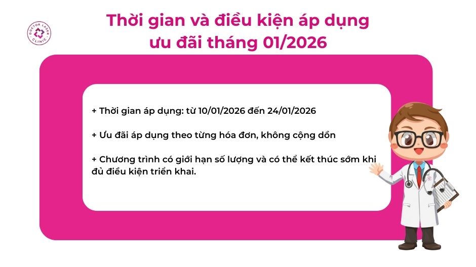thời gian ưu đãi tháng 1 năm 2026 doctor laser