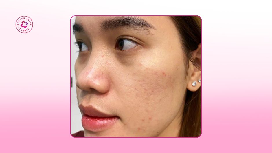 tình trạng sẹo rỗ trước điều trị sau mụn