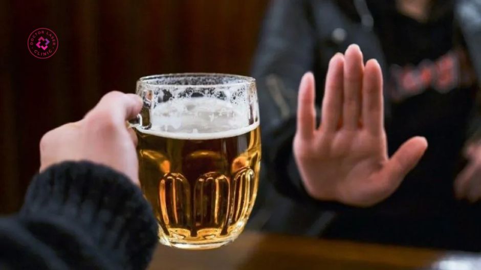 tránh rượu bia và chất kích thích sau tiêm filler