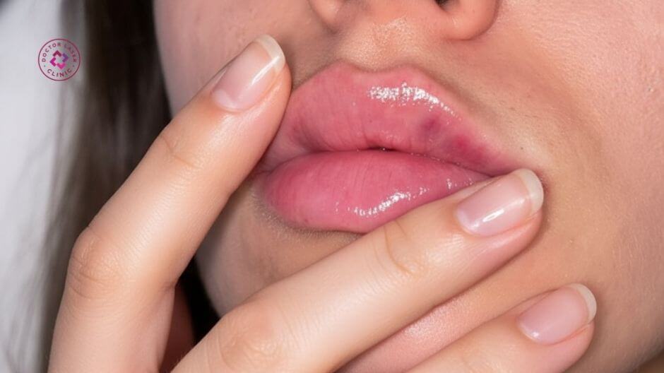 tránh sờ nắn môi sau tiêm filler