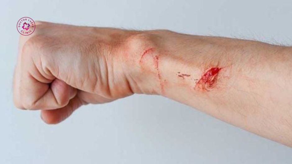 vết thương hở lớn mất mô gây sẹo lõm