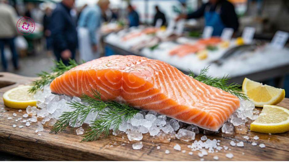 cá hồi giàu omega 3 sau tiêm filler