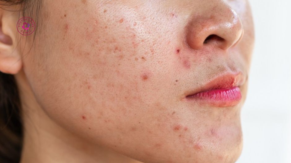 da tăng tiết bã nhờn dễ bị bít tắc lỗ chân lông