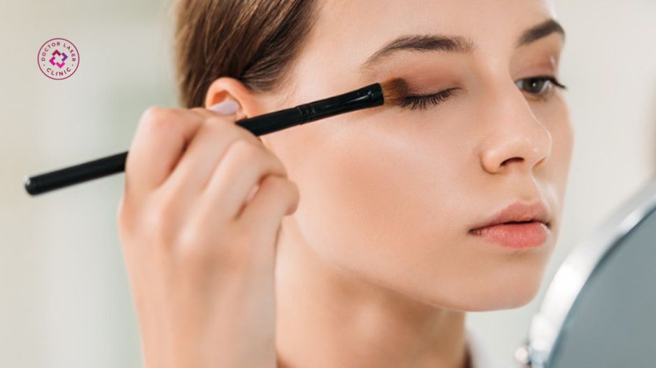 hạn chế trang điểm sau căng chỉ thái dương