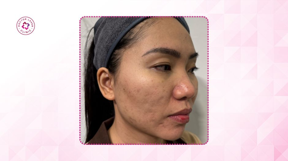 hình ảnh sẹo mấp mô trước điều trị