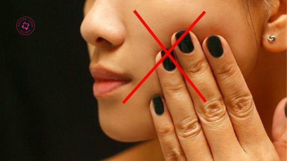 không sờ nắn vùng da sau tiêm meso