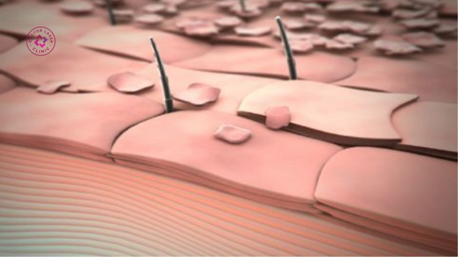 retinol điều hòa quá trình sừng hóa sẹo rỗ